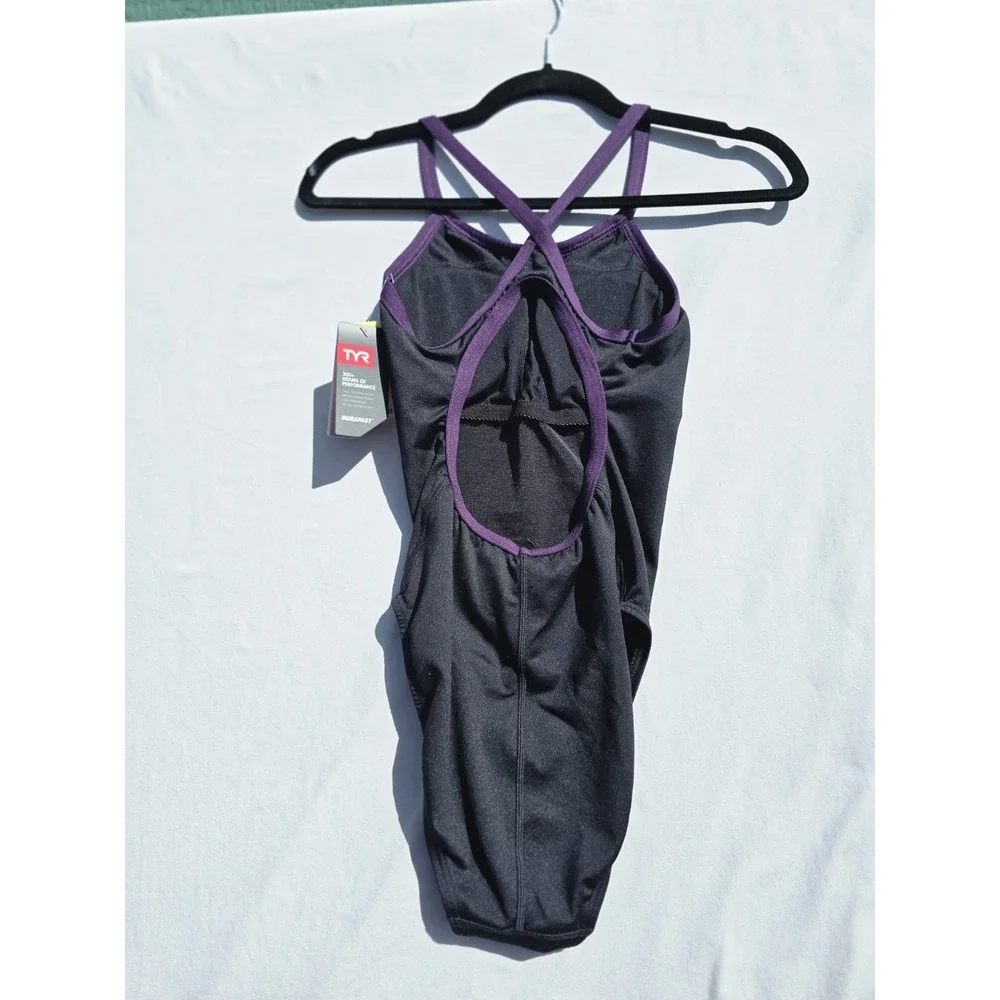 TYR Sport Girls' Solid Durafast Diamondback Swimsuit‎ Size 6